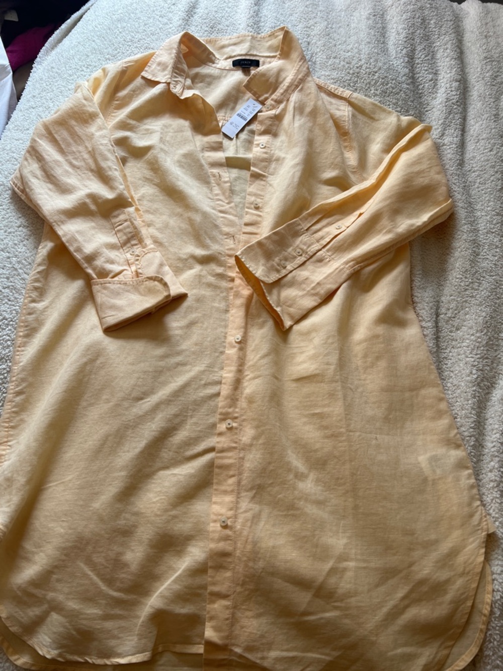 J. Crew Linen Button-Up cover up Dress
